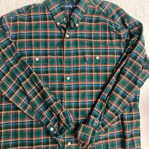 Vintage Polo Ralph Lauren Men’s Timeless Tartan Plaid Button Down Size XL